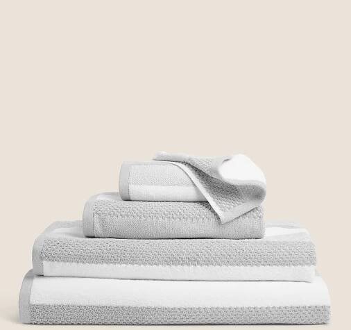 Pure Cotton Striped Textured Towel