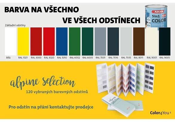 Adler 5in1-Color bílá- Univerzální vodou ředitelná barva
