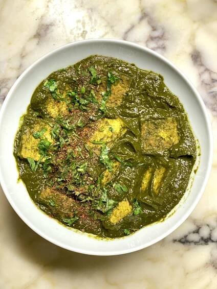 Saag Paneer (minus the dairy) - Spice Spice Baby