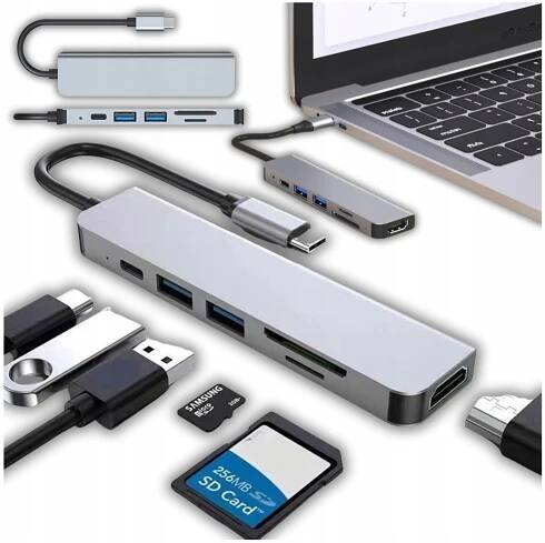 ROZBOČOVAČ USB HUB 6v1 USB 3.0 5gbps Bounn ADAPTÉR