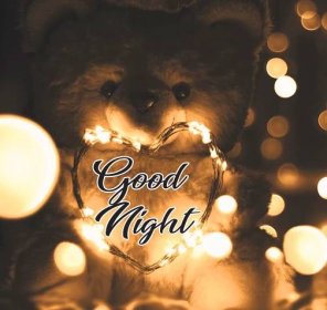 Cute Teddy Bear Good Night Wallpaper