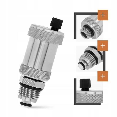 Odvzdušňovač radiátoru Automatický vertikální 1/2'' odvzdušňovací ventil EAN (GTIN) 5905261500656