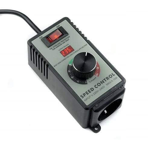 Regulátor otáček motoru výkonu napětí v krytu se zásuvkou 2400W 230V EAN (GTIN) 5905523311570