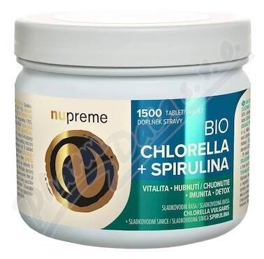 Chlorella+Spirulina tbl.1500 BIO NUPREME