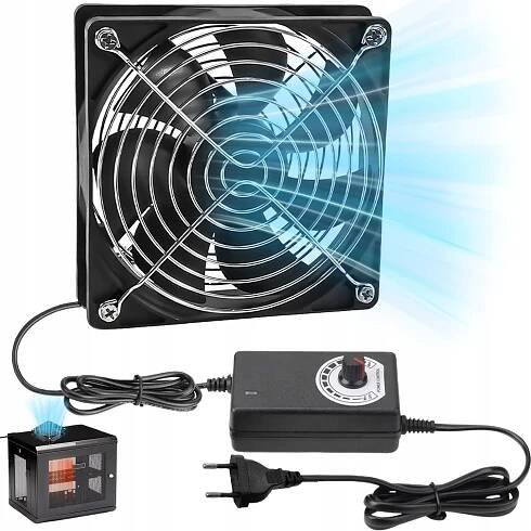 12V VENTILÁTOR NASTAVITELNÝ PRO PC S OCHRANOU PŘED POŠKOZENÍM A PRACHEM