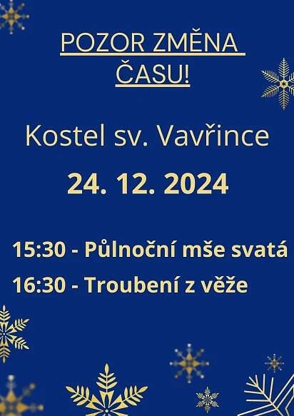 POZOR ZMĚNA ČASU