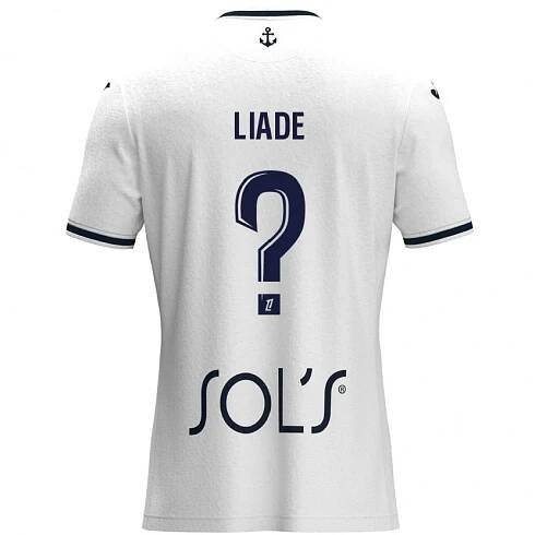 Dětské Noah Liade #0 Bílá Tmavě Modrá Daleko Hráčské Dresy 2024/25 Dres