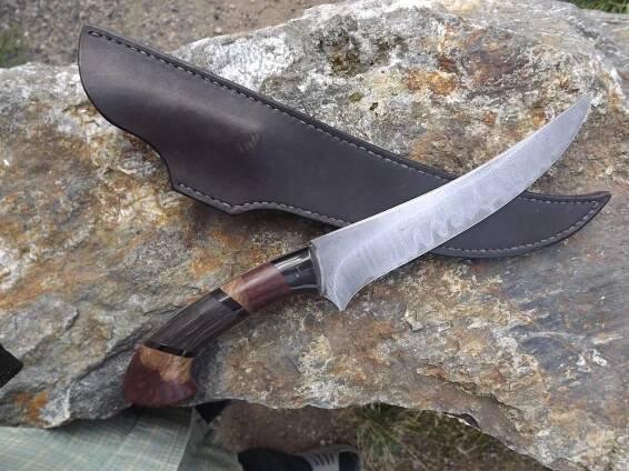 Pavel Bolf Katana kaji - ruční výroba nožů z damaškové oceli
