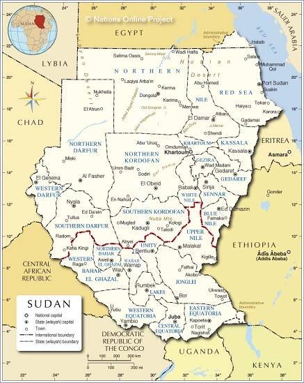 Administrative Map of Sudan