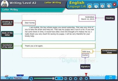 Digital Teacher teaches you how to write a Letter.
