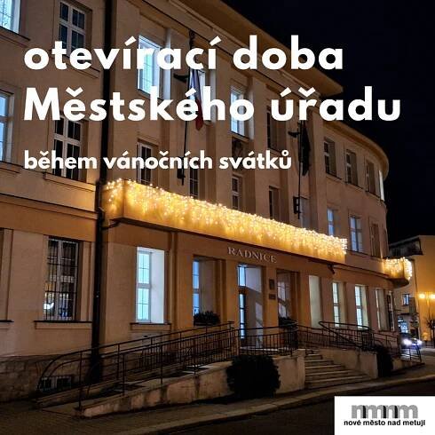 OTEVÍRACÍ DOBA MĚSTSKÉHO ÚŘADU