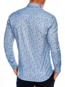 Pánská košile s dlouhým rukávem - námořnická modrá K492