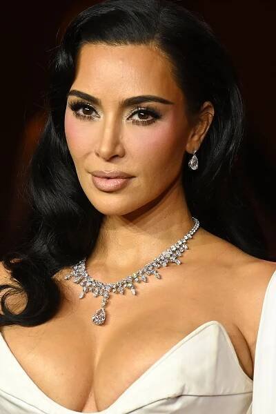 Kim Kardashian Paired Princess Diana's Necklace With Very Not-Diana Hair—See the Photos
