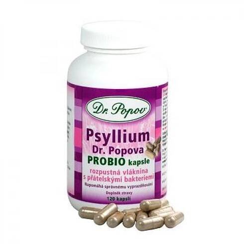 DR.POPOV Psyllium PROBIO 120 kapslí