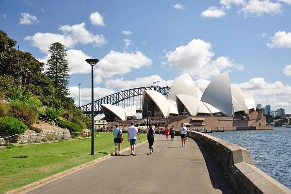 Sydney Opera House from the Royal Botanic Gardens.