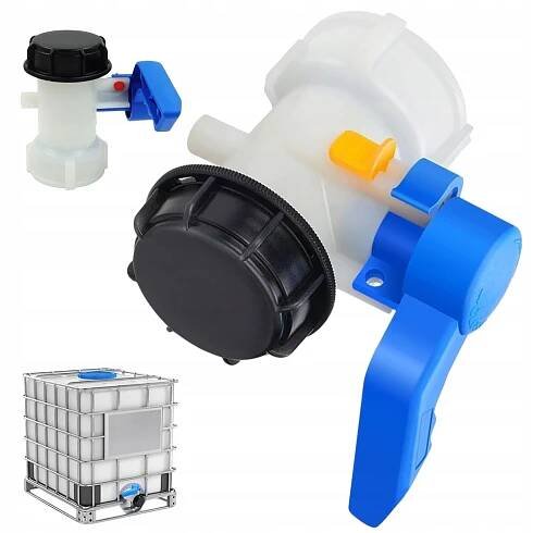 60 MM IBC TANK VALVE CONTAINER ADAPTÉR 1000 L MOTÝLKOVÝ VENTIL TÓNOVÉHO SUDU