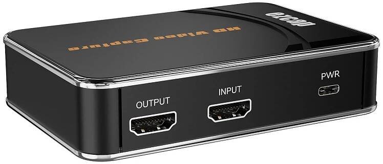 ezcap 280HD Video-Capture-Box, 1080P HD-Aufnahmebox, Audio-Video-Konverter, unterstützt HD IN & OUT, MIC IN, Plug-and-Play