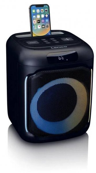 Lenco PA-101BK - Bluetooth® Party-Lautsprecher mit LED-Lichteffekten párty reproduktor 1 ks
