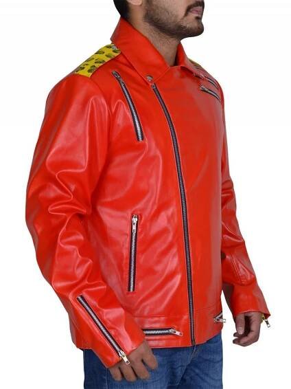 Wrestler Eric Arndt Red Leather Jacket – Films Wear