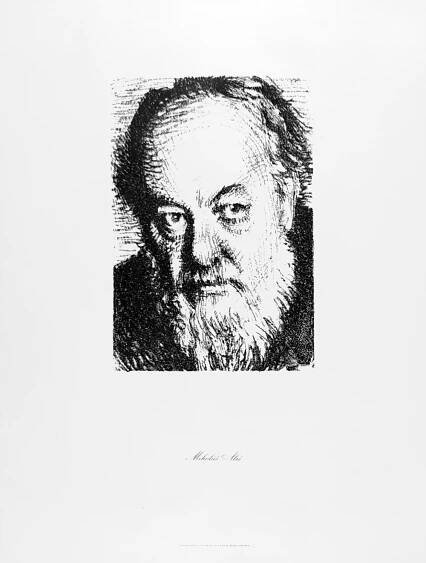 Kaplický Josef – Mikoláš Aleš, z alba České hlavy, litografie, 1949