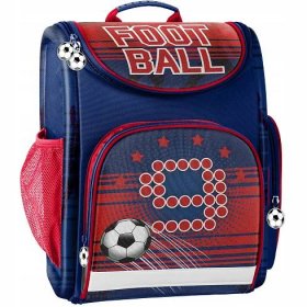 Luxusní školní batoh aktovka červená Fotbal i pro prvňáčky