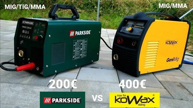 Multifunkčná MIG/TIG/MMA zváračka Parkside PMSG 200A1 vs KOWAX GeniMig 220.Aký je rozdiel?