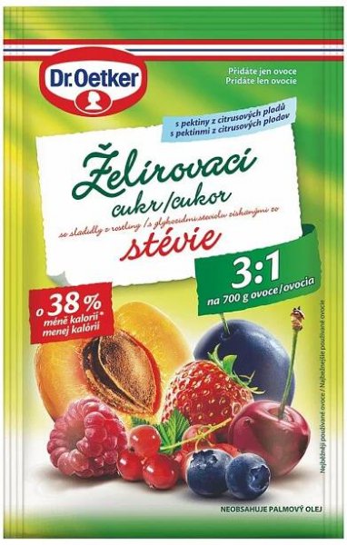 Dr. Oetker Želírovací cukr se sladidly z rostliny stévie 250 g