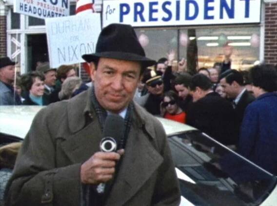 MIKE WALLACE IS HERE, MIKE WALLACE DURING NIXON PRESIDENTIAL CAMPAIGN (POSSIBLY 1968), 2019. © MAGNOLIA PICTURES