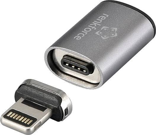 Renkforce USB-C®, Apple iPad/iPhone/iPod adaptér [1x USB-C® zásuvka - 1x dokovací zástrčka Apple Lightning] magnetická z