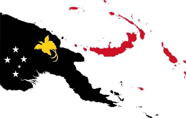 Papua Nová Guinea, Vlajka, Mapa, Hranice
