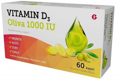 Vitamin D3 Oliva 1000 IU 60 kapslí - srovnání cen | Leano.cz