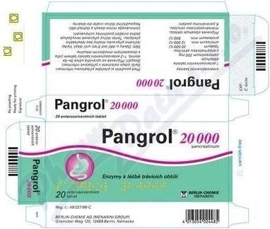 PANGROL POR 20000IU TBL ENT 20 II