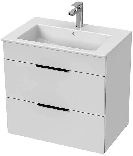 Jika Cube - skrinka 2 zásuvky s umývadlom 65cm biela