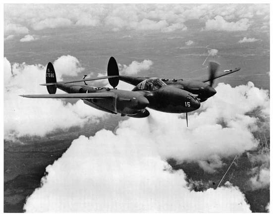 A picture of the Lockheed P-38G Lightning