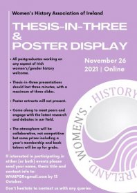 Thesis-in-Three and Poster Display 2021