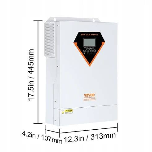 Hybridní solární invertorová nabíječka 5500W 230V se solárním regulátorem 100A MPPT Značka Vevor