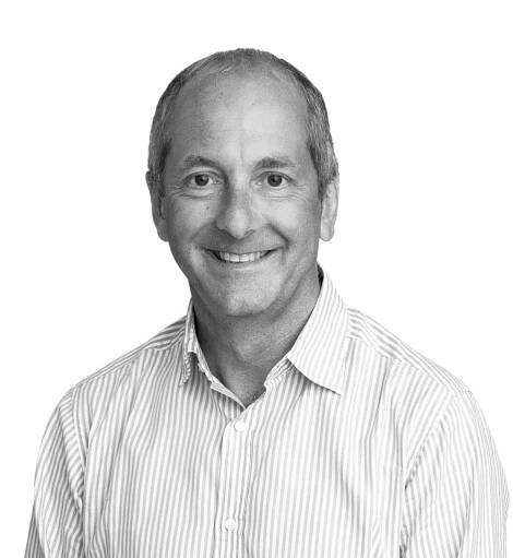 Black and white portrait of Adrian Morris