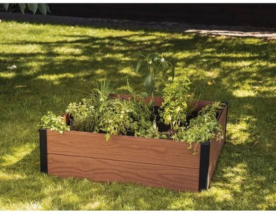 KETER MAPLE SQUARE Vyvýšený záhon, 106 x 106 x 32 cm, hnědý 17209665