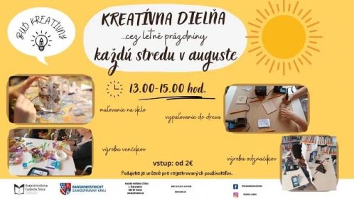 Kreatívna dielňa každú augustovú stredu | SDEŤMI.com