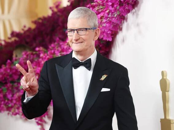 March 10: Apple CEO Tim Cook arriving on the red carpet at the 96th Annual Academy Awards in Dolby Theatre at Hollywood & Highland Center in Hollywood, CA.