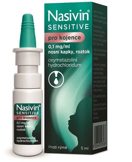 Nasivin Sensitive pro kojence 0,1 mg/ml nosní kapky, roztok 5 ml