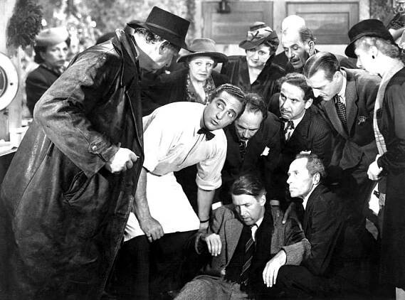 IT'S A WONDERFUL LIFE, Stanley Andrews, Sheldon Leonard, James Stewart, H.B. Warner, 1946