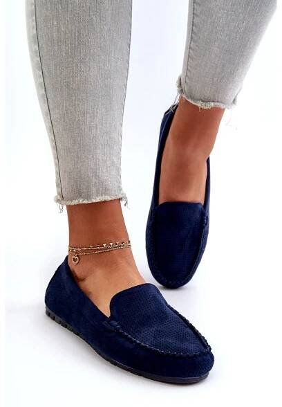 Kesi Dámské semišové mokasíny Navy Blue Ranica 39, Odstíny, tmavě, modré | Patro.cz