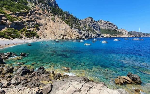 Coll Baix Am Strand von Coll Baix kommt es vor, dass man nur ein paar wilden Ziegen...
