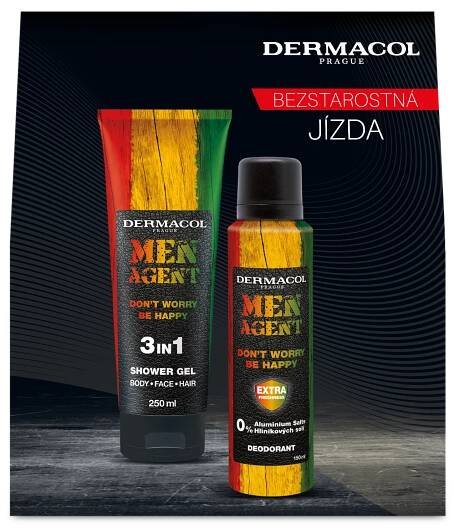 Dermacol Dárkový balíček Men Agent Don´t worry be happy - sprchový gel, deodorant | Dermacol • péče o pleť, tělo a dekorativní kosmetika Dermacol