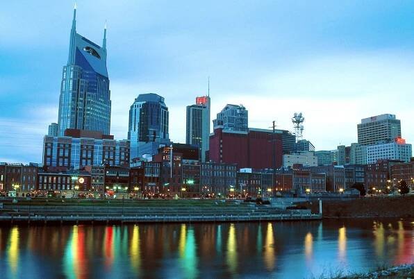 Music City Dusk Nashville Tennessee Free Desktop Background