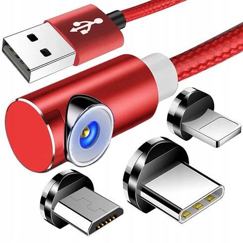 2M MAGNETICKÝ ÚHLOVÝ KABEL MICRO TYP-C pro IPHONE