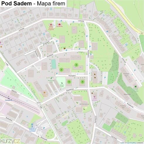 Pod Sadem - mapy | Kurzy.cz