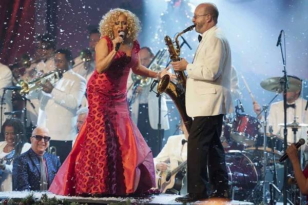 Musical guest Darlene Love performs with Paul Shaffer and the CBS Orchestra on the Late Show with David Letterman Friday Dec. 19, 2014 on the CBS Television Network. 