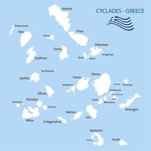 cyclades map
